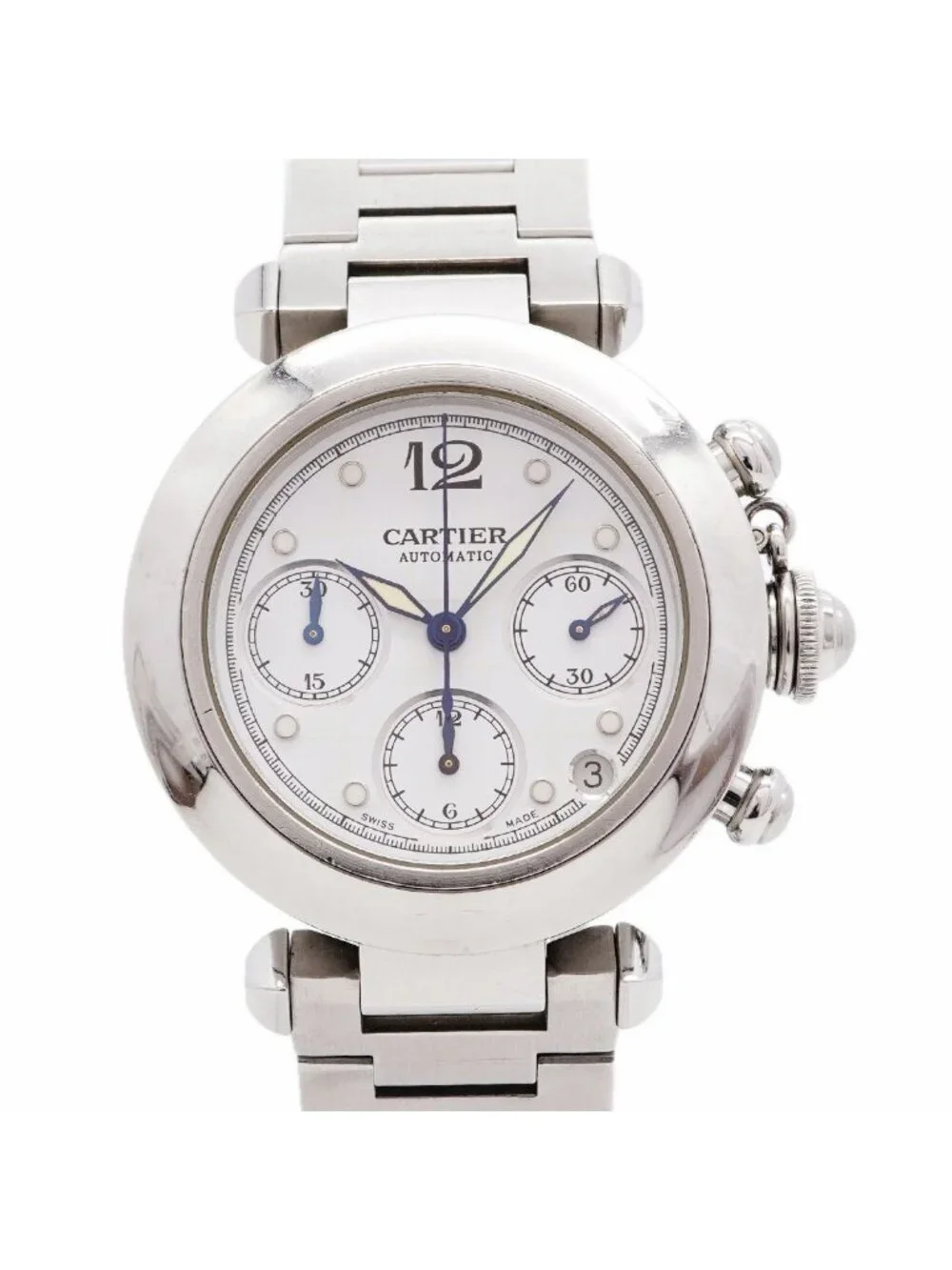 Cartier Pasha C Chronograph White Dial Watch